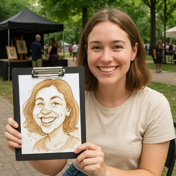 Caricaturas pintadas con Café 3