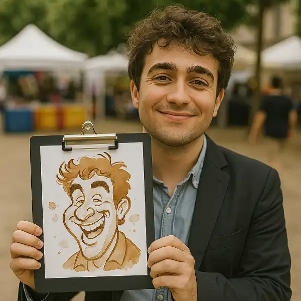 Caricaturas pintadas con Café 7